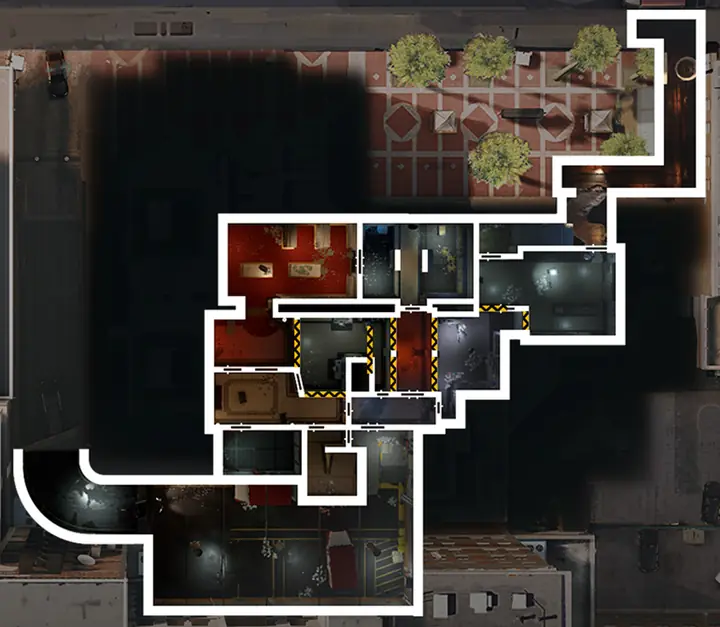 Bank B floor plan with Lockers / CCTV Room