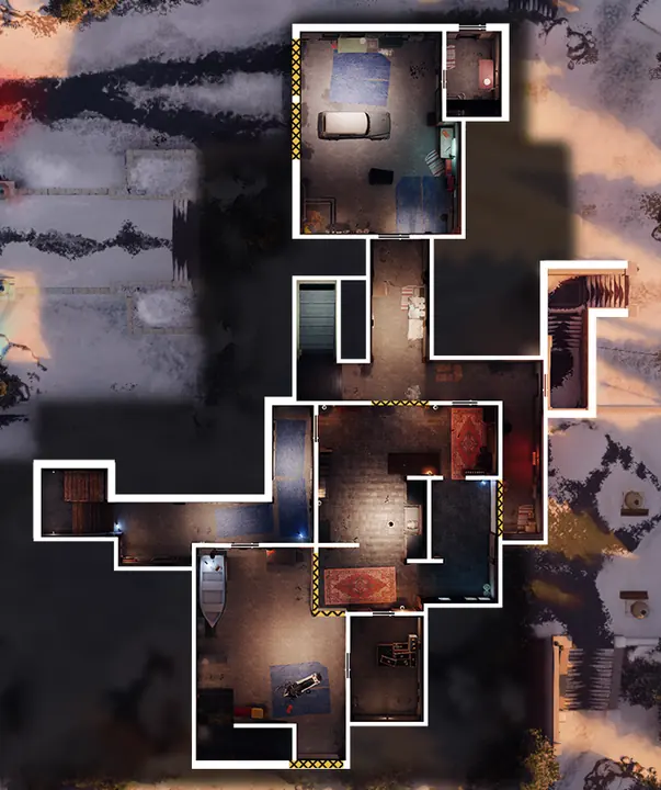 Chalet B floor plan with Wine Cellar / Snowmobile Garage